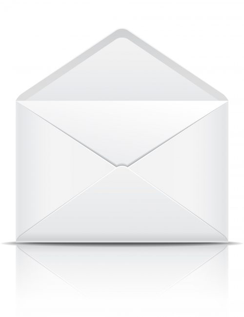 White open envelope. Vector illustration